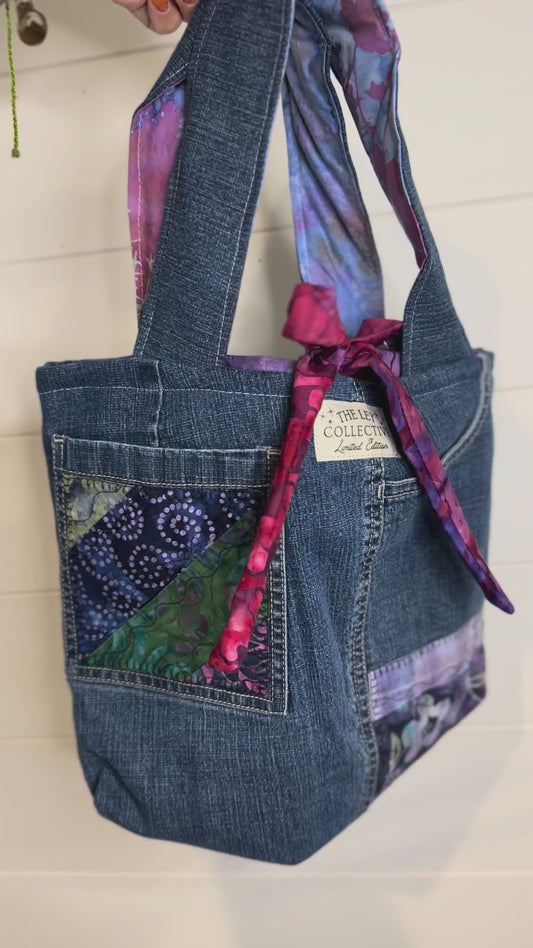 Vintage Blue Jean Baby Tote